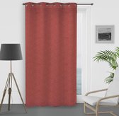 SOLEIL d'OCRE Gordijn met oogjes van pauwen - 135 x 250 cm - Terracotta rood