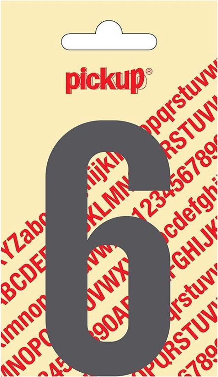 Pickup plakcijfer Nobel Grijs - 90 mm 6