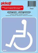 Pickup Pictogram achter glas 10x10 cm - Toegankelijk voor rolstoel
