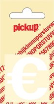 Pickup plakletter Helvetica 40 mm - wit euroteken