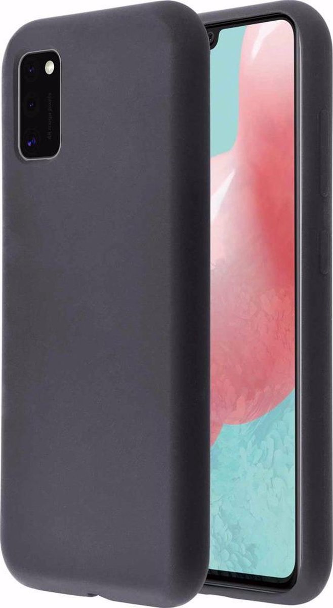 Azuri Samsung Galaxy A41 hoesje - Siliconen backcover - Zwart