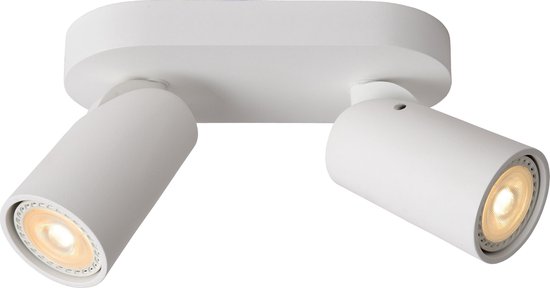 Lucide XYRUS - Spot plafond - LED Dim to warm - GU10 - 2x5W 2200K/3000K - Blanc