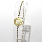 Armband sterrenbeeld rond - goud (Maagd)