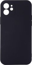 Shop4 - Geschikt voor iPhone 12 mini Hoesje - Back Case Mat Zwart