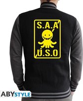 Decoratief Beeld - Assassination Classroom Jacket S.a.a.u.s.o Men Black/dark Grey - Kunstleer - Abystyle - Multicolor