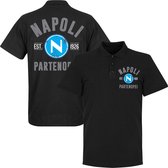 Napoli Established Double Crested Polo Shirt - Zwart - XL