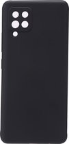 Shop4 - Samsung Galaxy A42 5G Hoesje - Zachte Back Case Mat Zwart