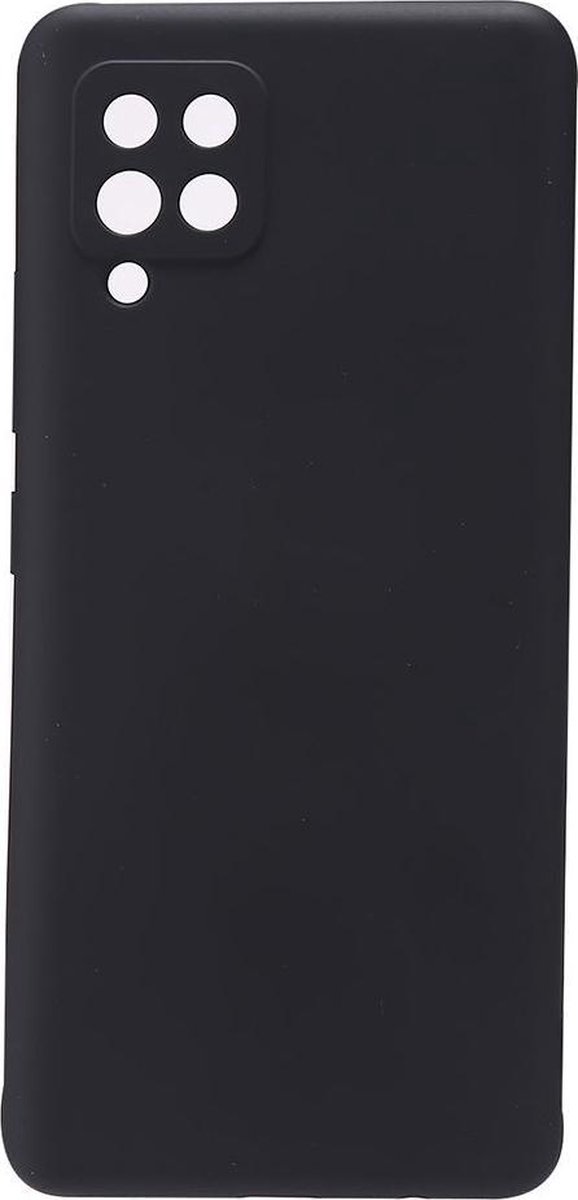 Shop4 - Geschikt voor Samsung Galaxy A42 5G Hoesje - Zachte Back Case Mat Zwart