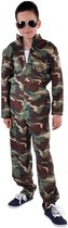 Magic Design Straaljagerpiloot Jongens Polyester Groen Maat 128