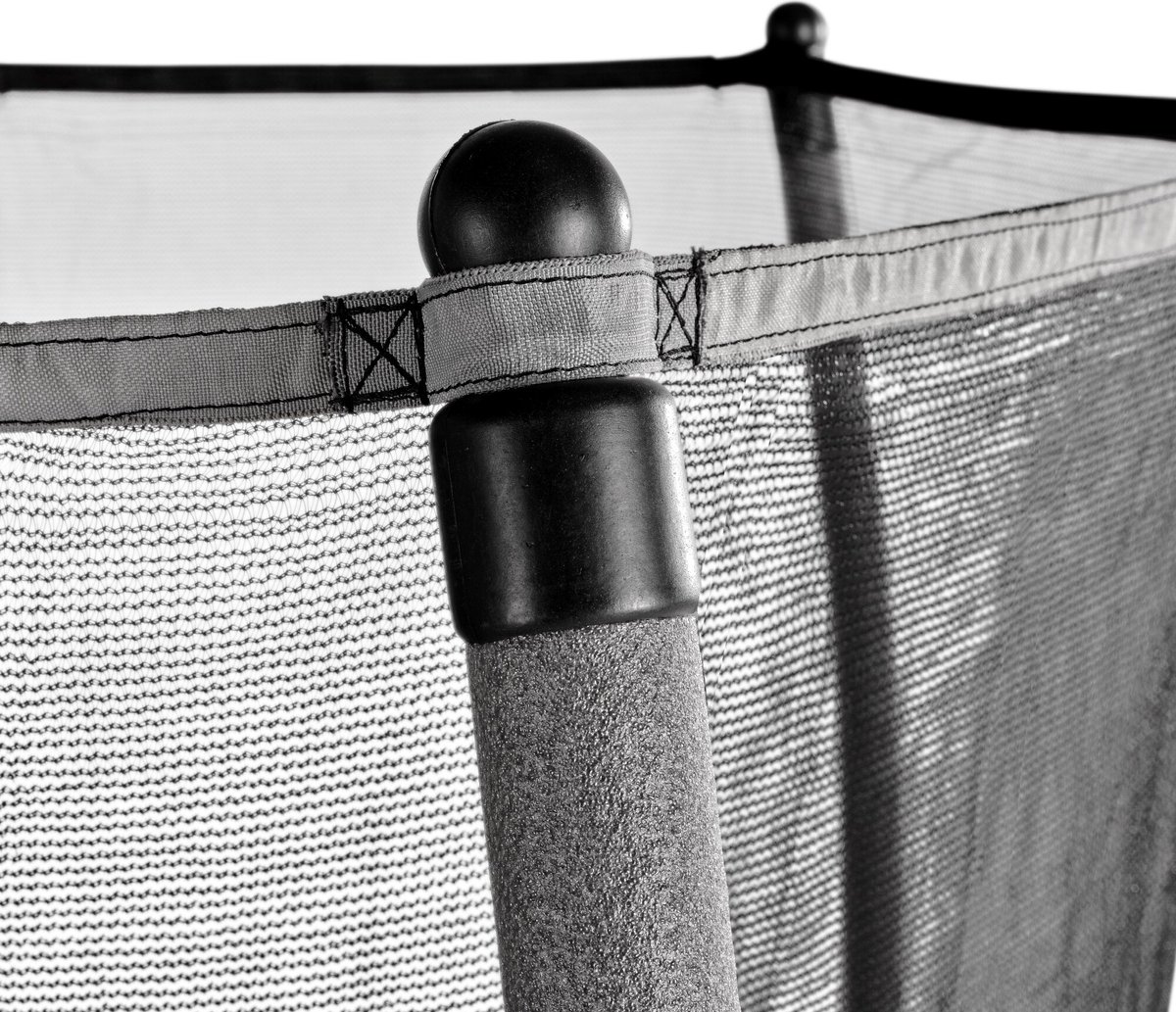 EXIT Tiggy Trampoline ø140cm - met Veiligheidsnet - Rond - Zwart/grijs