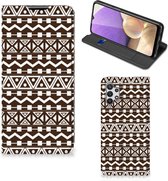 Hoesje Geschikt voor Samsung Galaxy A32 5G Bookcase Aztec Brown