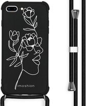 iMoshion Design hoesje met koord voor de iPhone 8 Plus / 7 Plus - Abstract Gezicht Bloem