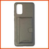 Leder Pasjeshouder Hoesje voor de Apple iPhone 12 Mini - iPhone 12 Mini Hoesje - Kaarthouder - Hoesje - Portemonnee – Hoes - Creditcard houder – Zwart – Back Cover – Achterkantje – Leer – Ges