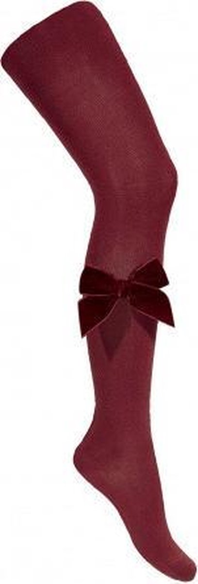 Condor - Maillot met velvet strik - Bordeauxrood - Maat 24-26