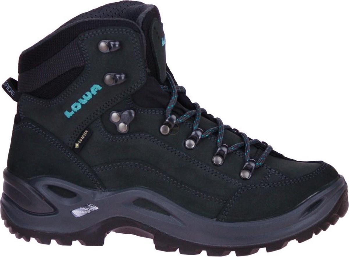 Lowa Renegade GTX® Mid Ws Wandelschoenen Dames Asphalt 37 Turquoise