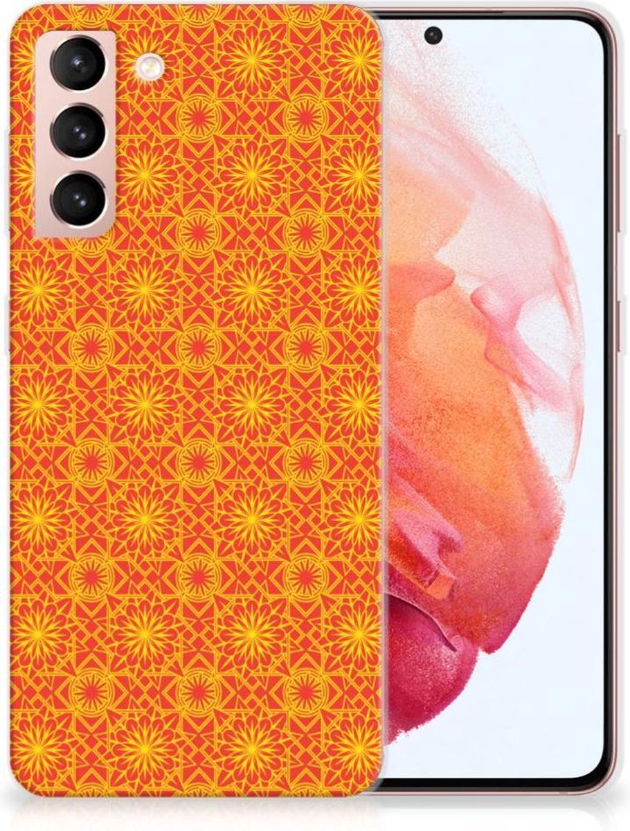 Samsung Galaxy S21 TPU bumper Batik Oranje
