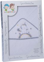 Gamberritos Badcape Regenboog 1 Meter Badstof Wit/grijs