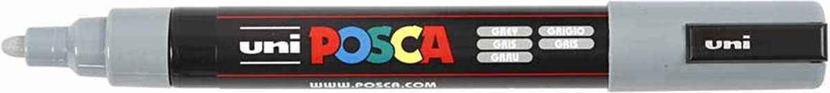 Posca Marker, afm PC-5M, lijndikte 2,5 mm, medium, grijs, 1 stuk