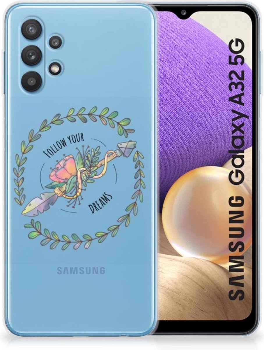Samsung Galaxy A32 5G Telefoonhoesje met Naam Boho Dreams