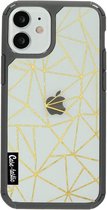 Casetastic Hardcover Apple iPhone 12 Mini - Abstraction Outline Gold Transparent