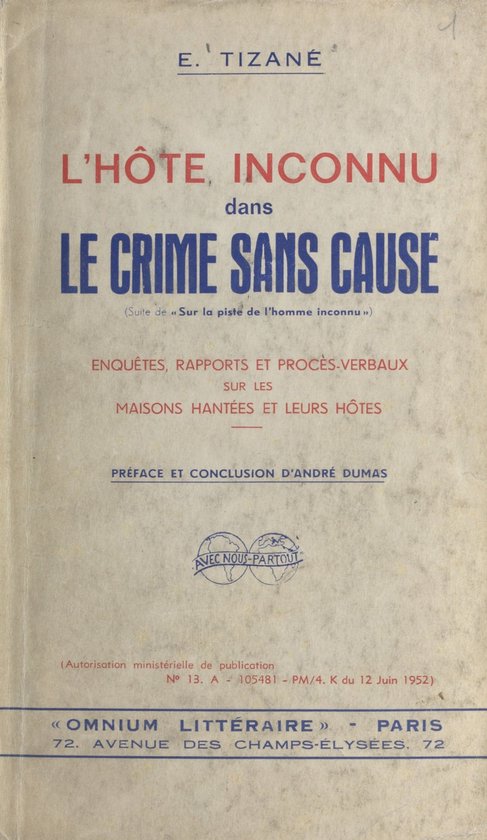 L'hôte inconnu dans le crime sans cause - cover
