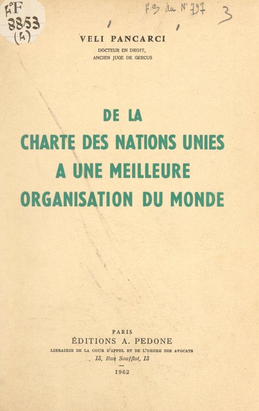 De la charte des Nations unies à une meilleure organisation ... - cover