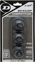 Dunlop Competition Squashbal (3-pack) - Zwart