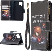 Samsung Galaxy A42 Book Case Hoesje Wallet Don't Touch My Phone Print