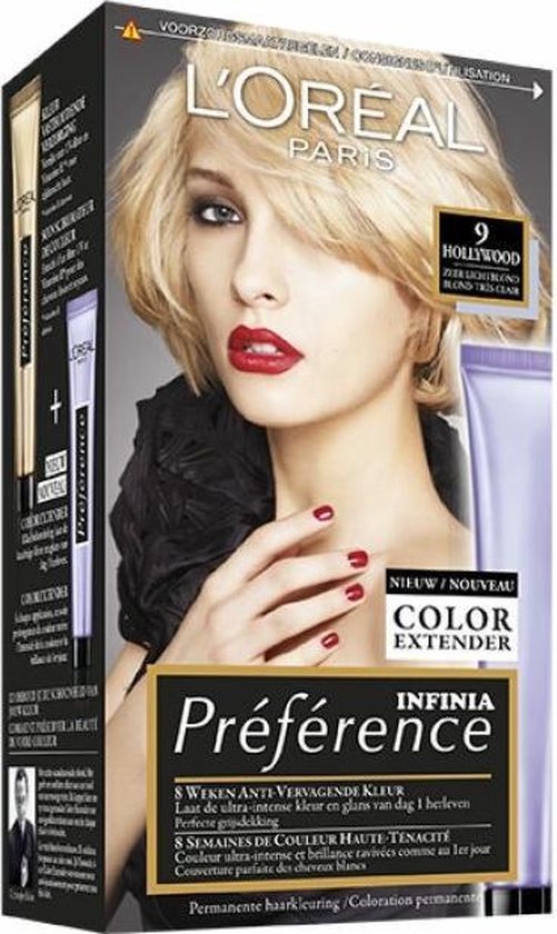 3x L'Oréal Preference Haarkleuring 09 Hollywood - Zeer Lichtblond | bol.com