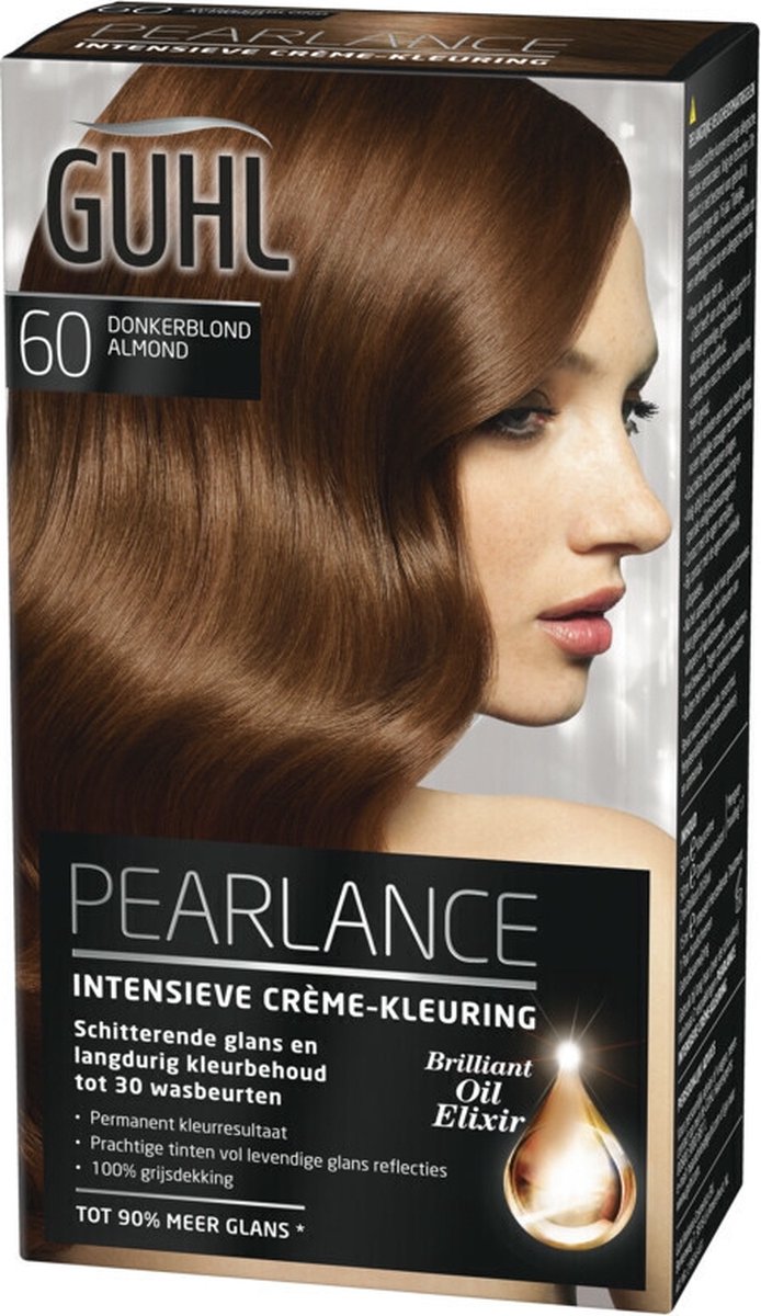 3x Guhl Pearlance Intensieve Crème-Haarkleuring 60 Donkerblond Almond