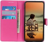 Samsung Galaxy S21 Ultra Hoesje met Pasjes Book Case Kunstleer Roze