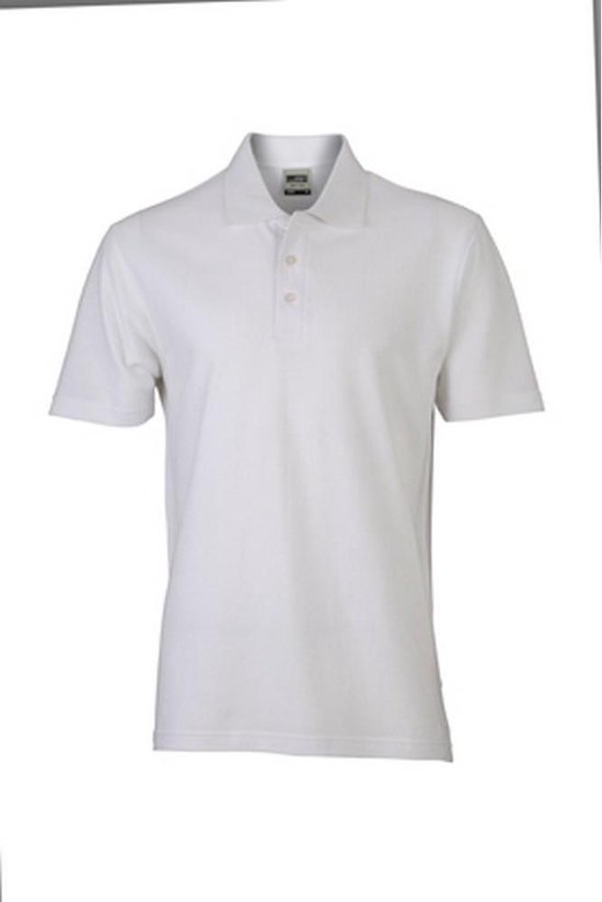 James and Nicholson Unisex Basic Polo Shirt (Wit)
