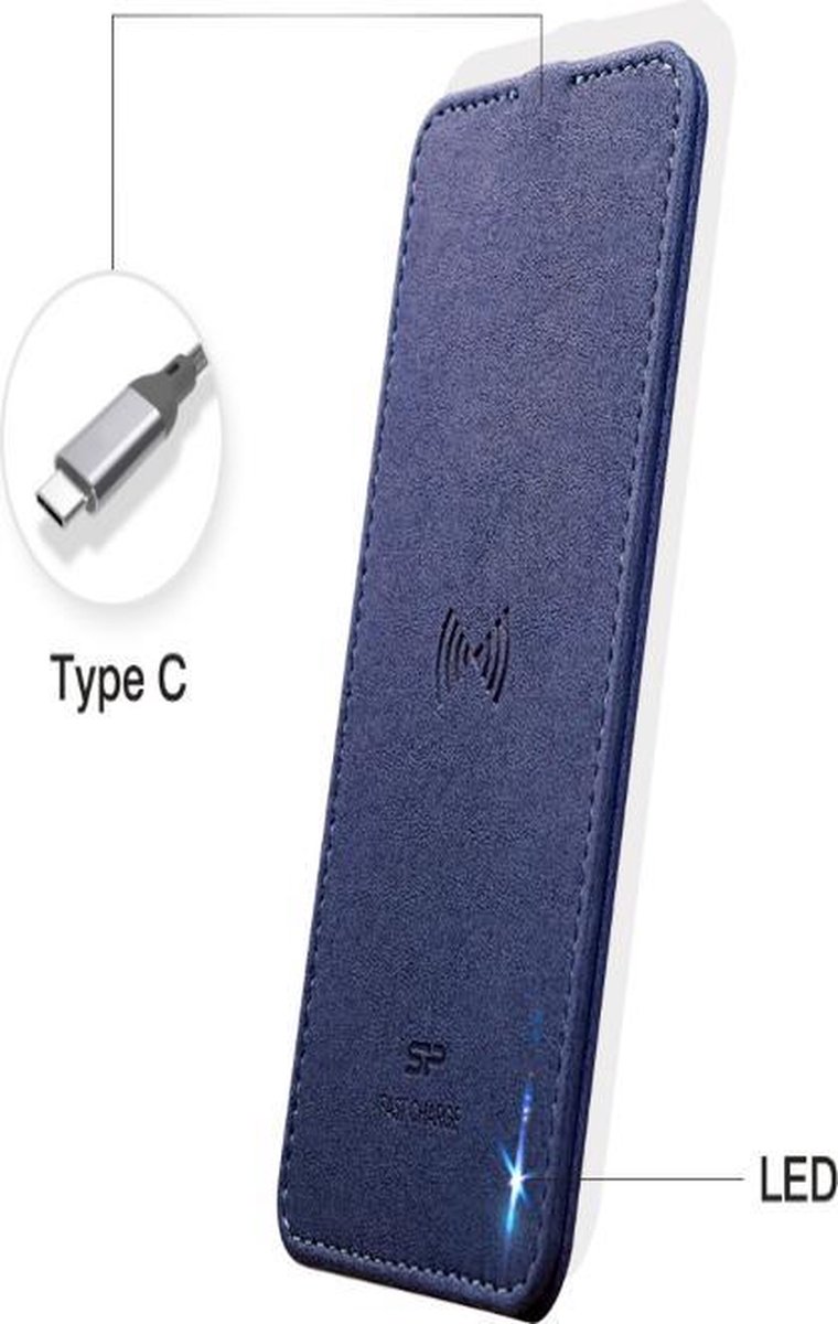 SILICON QI220 Draadloze Telefoonlader Blauw - afbeelding 2