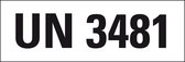 UN 3481 sticker, zeewaterbestendig op rol 147 x 50 mm - 250 stuks