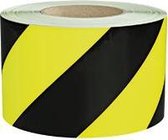 PERMALIGHT Power waarschuwingsmarkeringsband, rechts, fluorescerend geel/zwart, 25m/rol 100 mm
