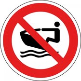 Waterscooters verboden sticker - ISO 7010 - P057 100 mm