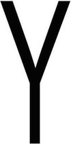 Letter 'Y' sticker zwart 70 mm