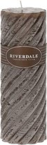 Riverdale - Geurkaars Swirl White Chocolate mokka 7.5x23cm - Bruin