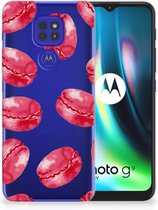 Hoesje Bumper Motorola Moto G9 Play | E7 Plus GSM Hoesje Transparant Pink Macarons