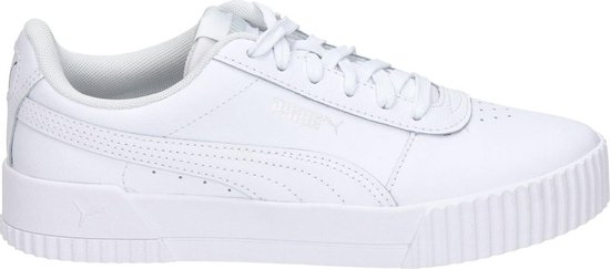 PUMA Carina L Sneakers Dames - Puma White-Puma White-Puma Silver - Maat 37  | bol.com