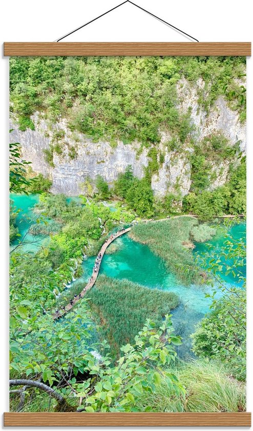 Schoolplaat – Nationaal park Plitvicemeren - Kroatie - 40x60cm Foto op Textielposter (Wanddecoratie op Schoolplaat)