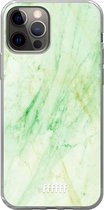 6F hoesje - geschikt voor iPhone 12 - Transparant TPU Case - Pistachio Marble #ffffff