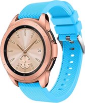 Siliconen Smartwatch bandje - Geschikt voor  Samsung Galaxy Watch siliconen bandje 42mm - lichtblauw - Horlogeband / Polsband / Armband