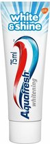 6x Aquafresh Tandpasta White & Shine 75 ml