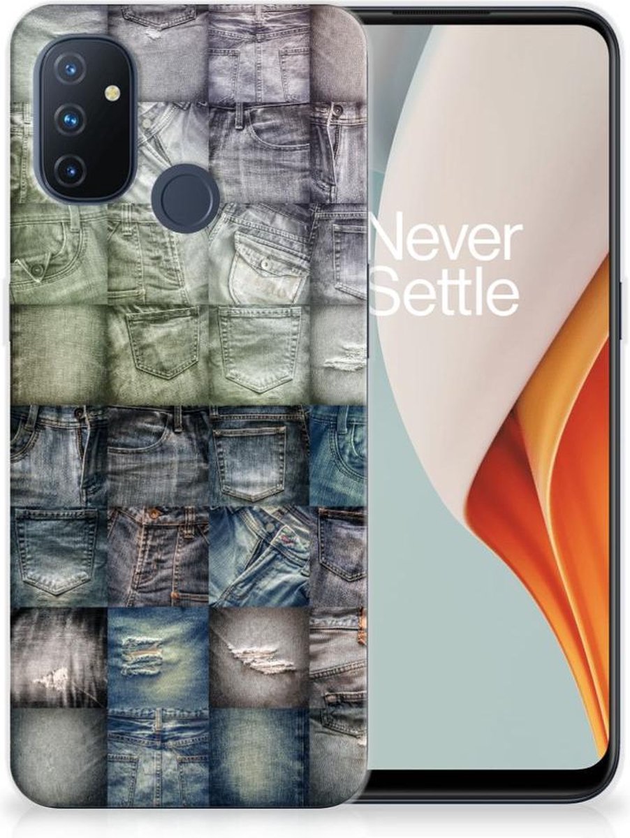 Silicone Back Cover OnePlus Nord N100 Spijkerbroeken