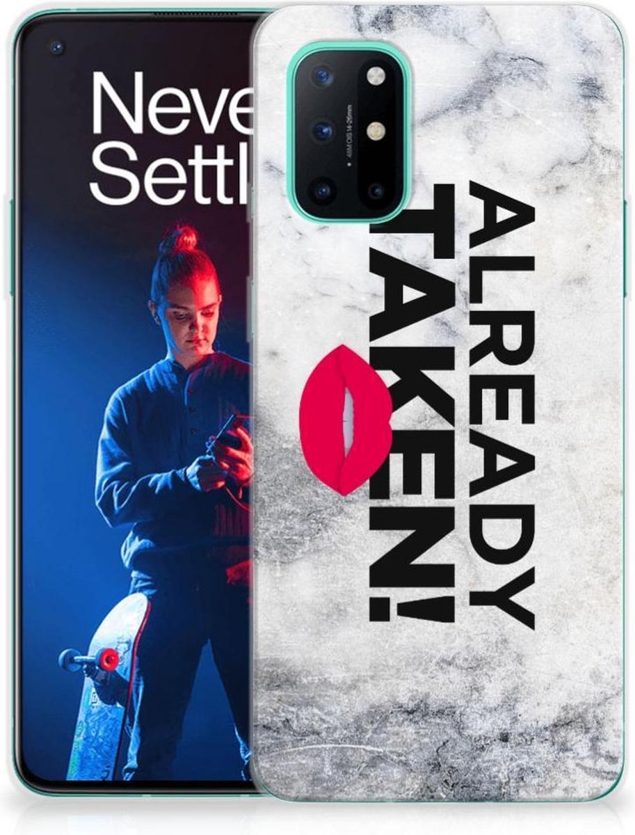 OnePlus 8T Siliconen hoesje met naam Already Taken White