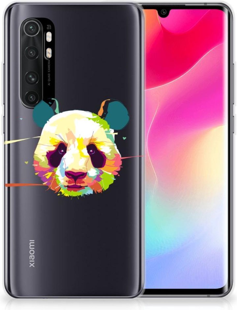 Xiaomi Mi Note 10 Lite Telefoonhoesje met Naam Panda Color