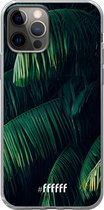 6F hoesje - geschikt voor iPhone 12 Pro - Transparant TPU Case - Palm Leaves Dark #ffffff