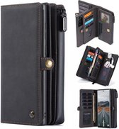 CASEME Luxe Multi Portemonnee hoesje voor de Samsung Galaxy S21 Plus - zwart