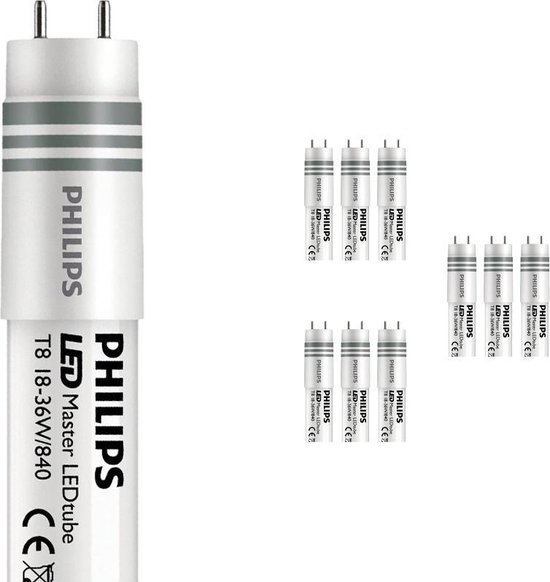 Voordeelpak 10x Philips LED Buis T8 CorePro (UN) High Output 18W 2000lm - 840 Koel Wit | 120cm - Vervangt 36W